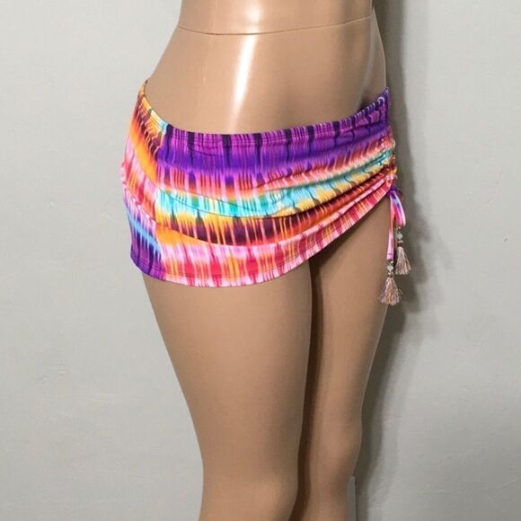 New. Bleu Rod Beattie Sarong Skirted Bikini Bottom. Size 4 - Picture 3 of 8